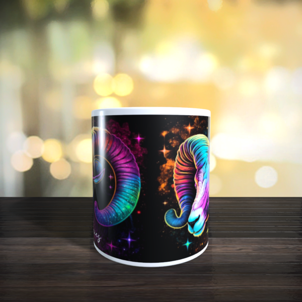 Aries Rainbow Star Sign Zodiac Horoscope The Ram Birthday Tea Gift Mug 11oz - product image 3