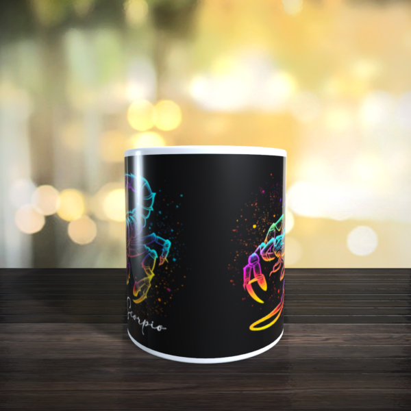 SCORPIO Rainbow Star Sign Zodiac The scorpion horoscope Birthday Gift Mug 11oz - product image 3