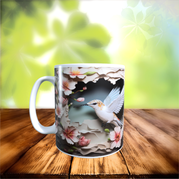 Hummingbird Ceramic Gift Mug, Perfect for Bird Lovers (Design 1) 11oz - product image 2