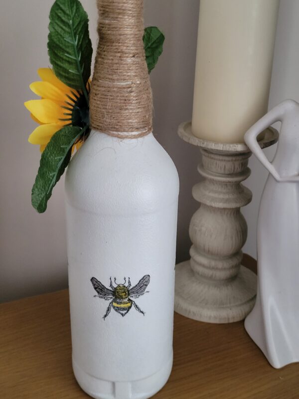 Upcycled Decoupaged Bottle – Queen Bee - product image 4