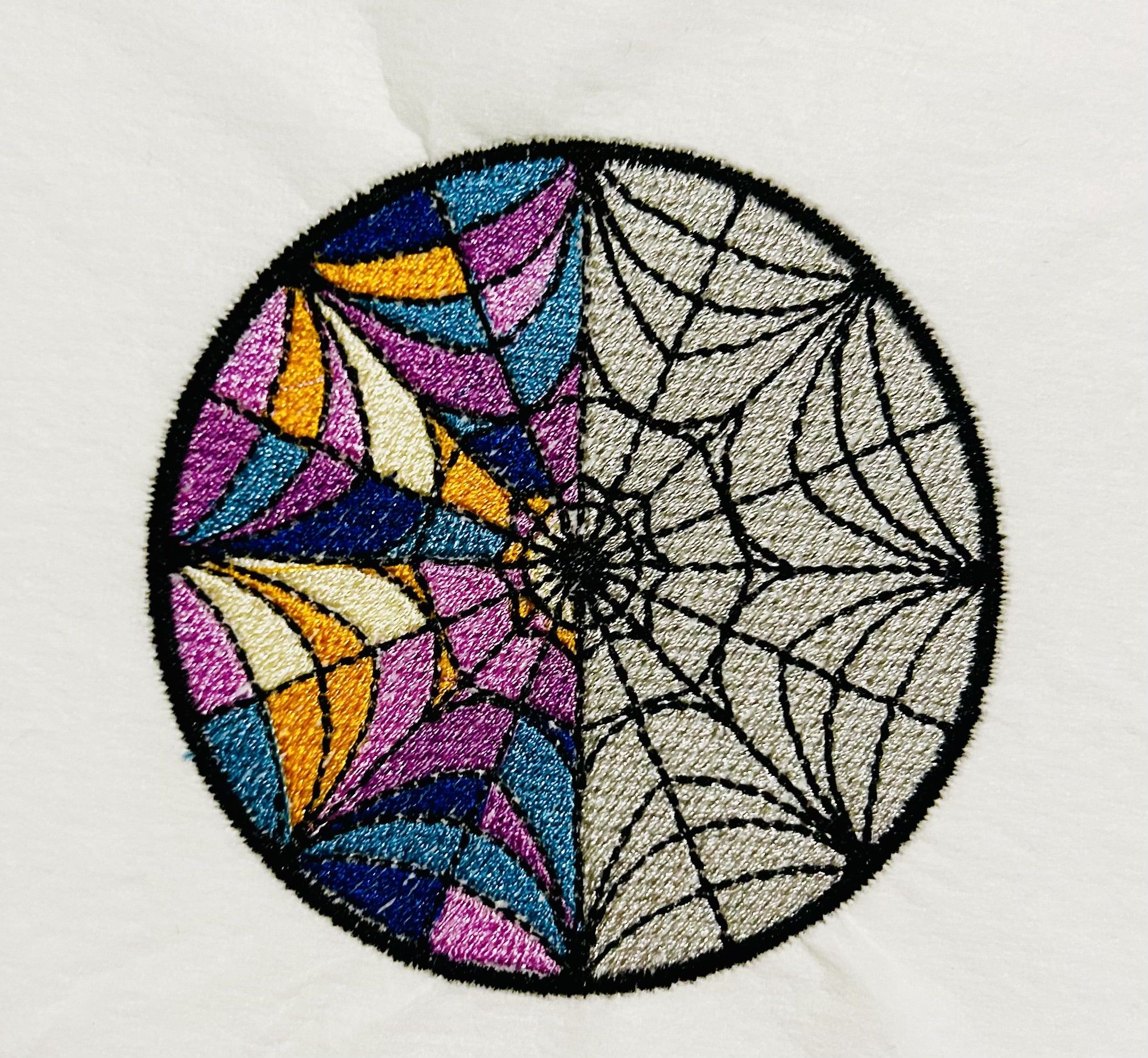 Wednesday Addams Ophelia hall window iron on badge, applique, motif - main product image