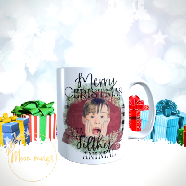 Merry Christmas Ya Filthy Animal! Festive Season Ceramic Coffee Tea Gift Mug - main product image