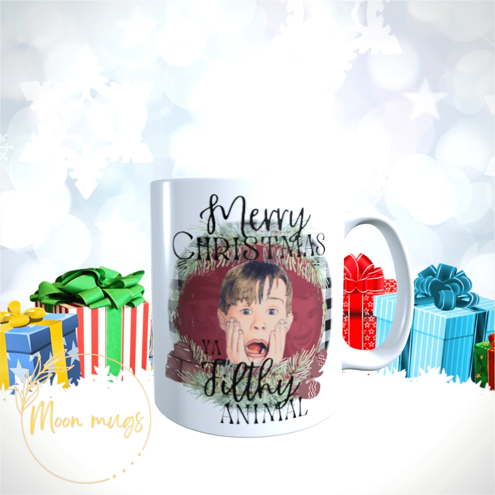 Merry Christmas Ya Filthy Animal! Festive Season Ceramic Coffee Tea Gift Mug - main product image