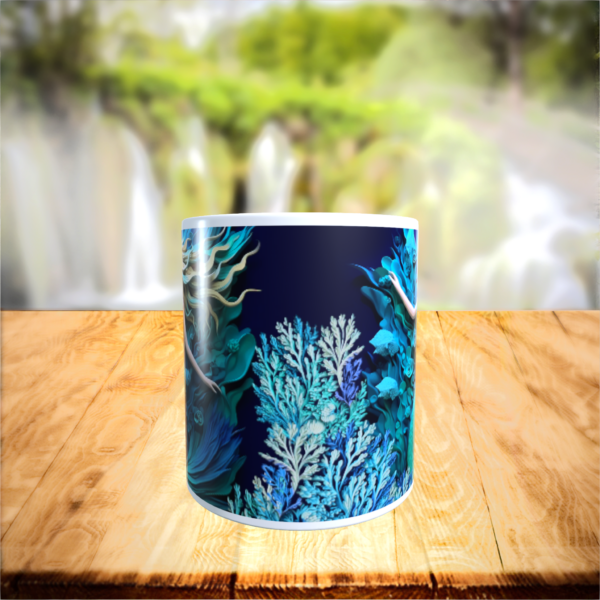 3D Turquoise Magical Mermaid Mug – Unique Gift Idea for Mermaid Lovers! - product image 4