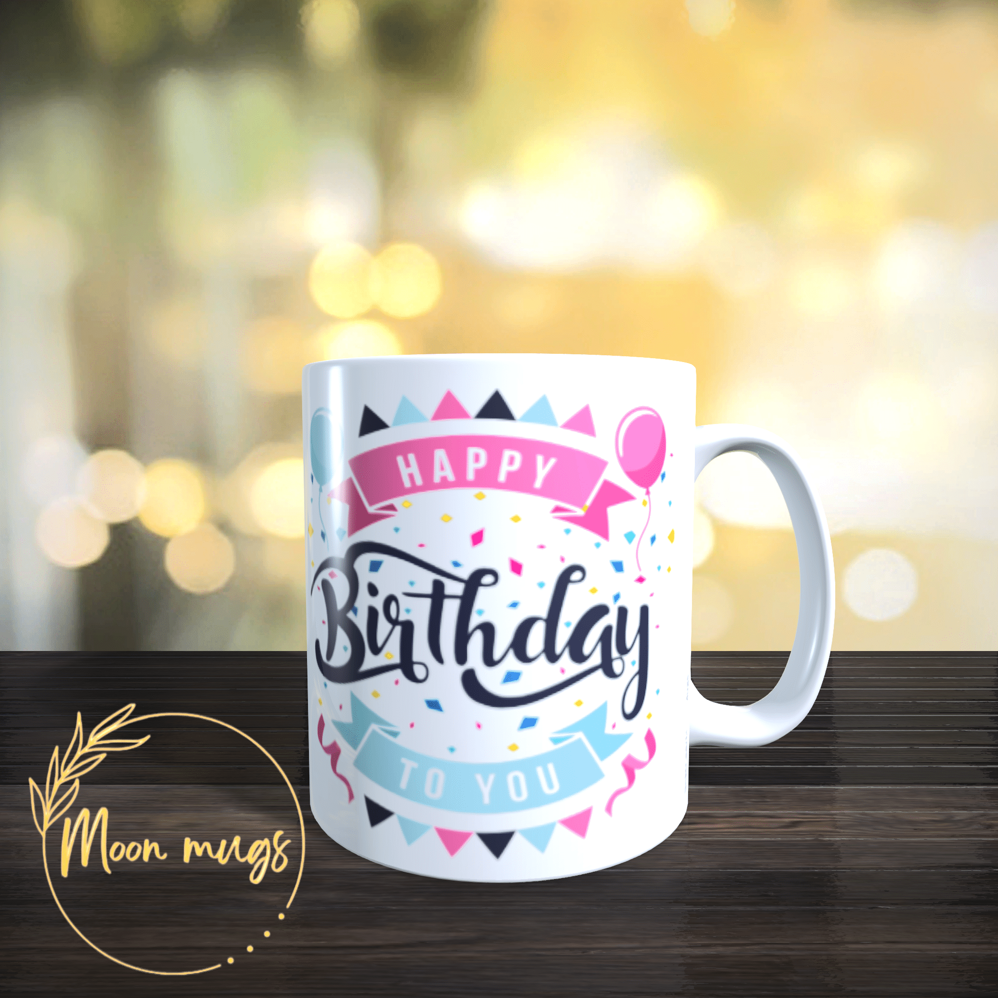 Happy Birthday To You Balloons Tea Coffee Birthday Present Gift Mug Cup 11oz - main product image