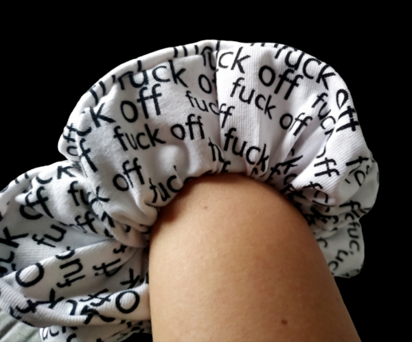 Adult themed sweary f*”k off hair Scrunchie profanity gifts - product image 2