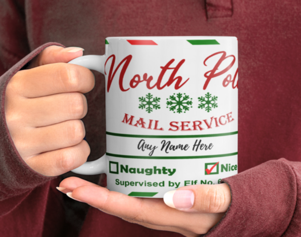 Personalised Christmas North Pole Mail Special Delivery Service Coffee mug 11oz - main product image