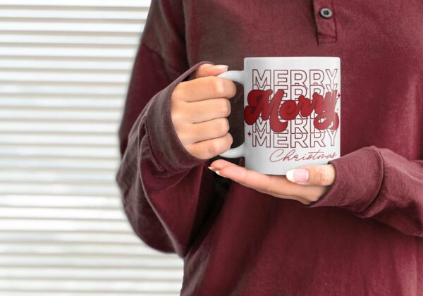 Merry Christmas Retro XMAS Festive Holiday Season Coffee Tea Gift Mug 11oz - product image 2