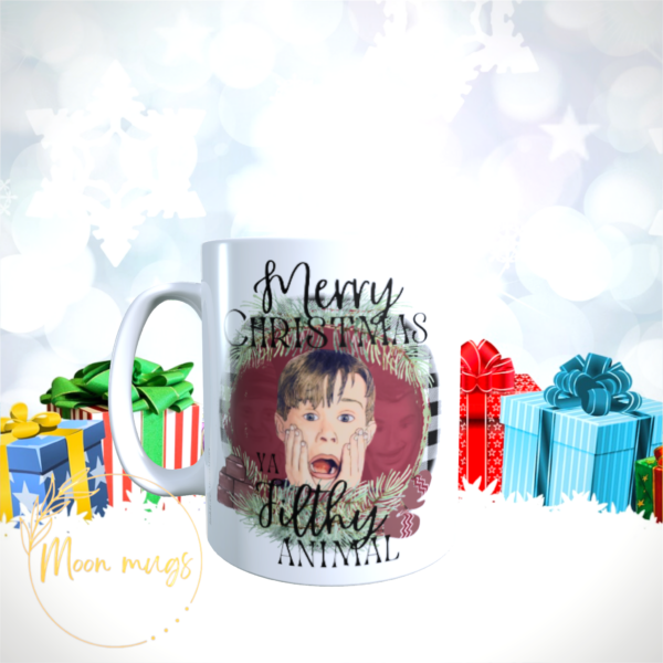 Merry Christmas Ya Filthy Animal! Festive Season Ceramic Coffee Tea Gift Mug - product image 2