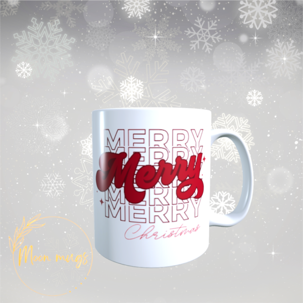 Merry Christmas Retro XMAS Festive Holiday Season Coffee Tea Gift Mug 11oz - product image 3