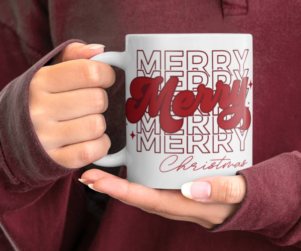 Merry Christmas Retro XMAS Festive Holiday Season Coffee Tea Gift Mug 11oz - main product image
