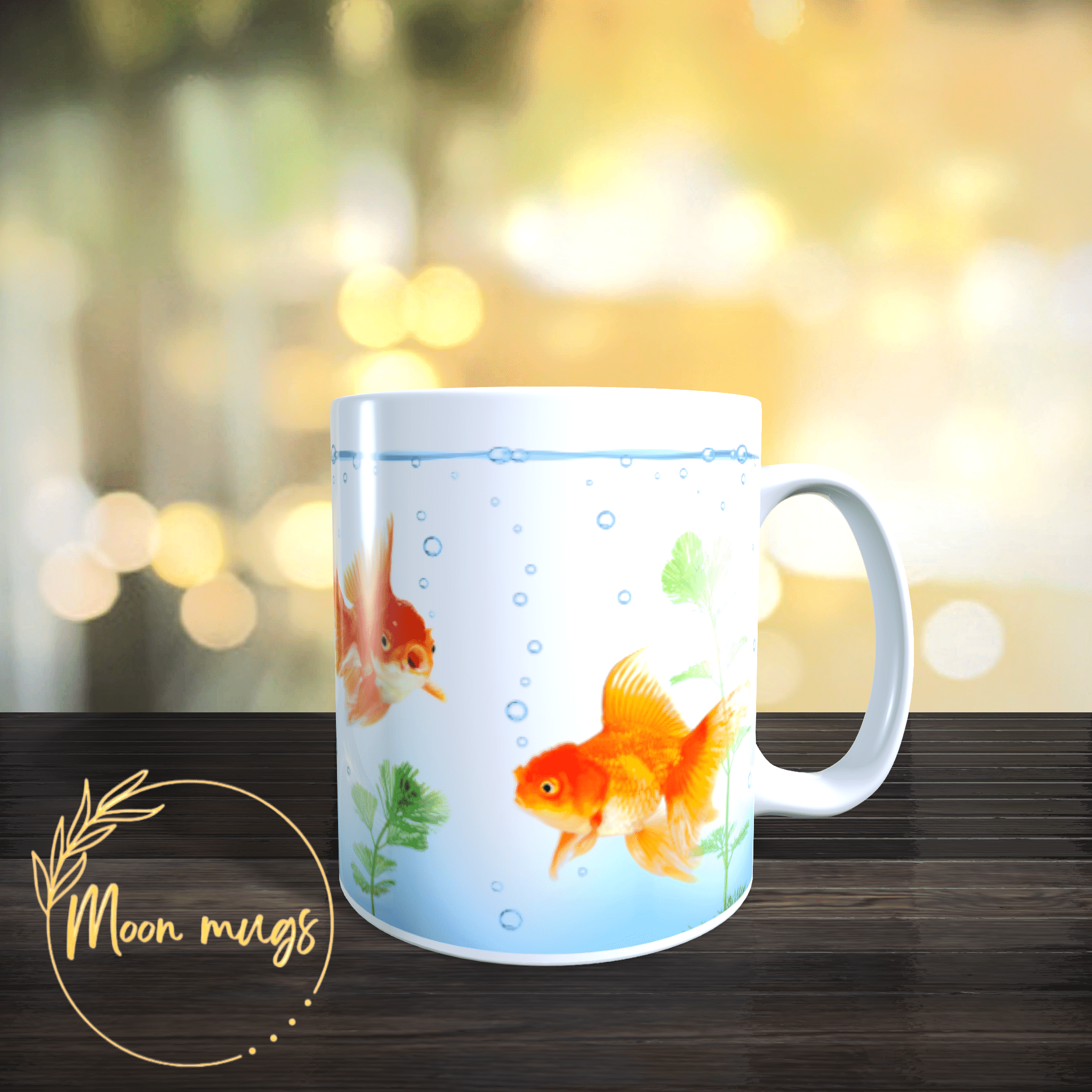Aquarium Gold Fish Tank Pattern Gift Mug 11oz – Perfect for the Fish Lover ! - main product image
