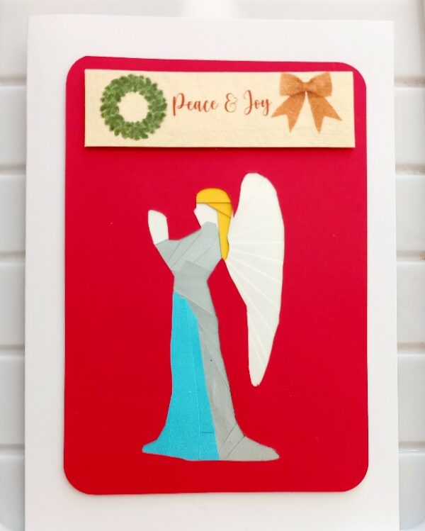 Christmas Angel handmade card. - main product image