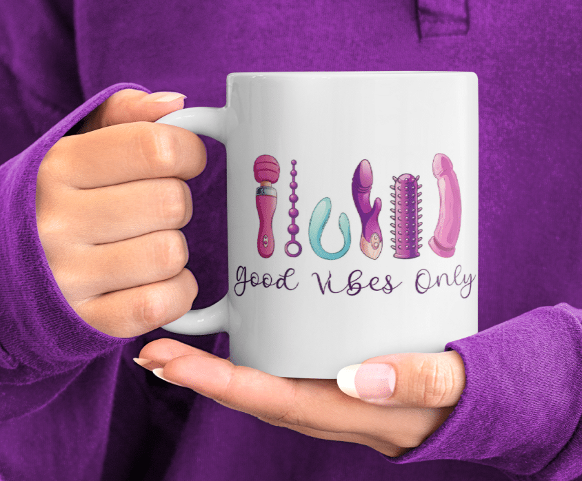 Good Vibes Only Mug Funny Mug For Her Rude Birthday Gift Mug 11oz - main product image