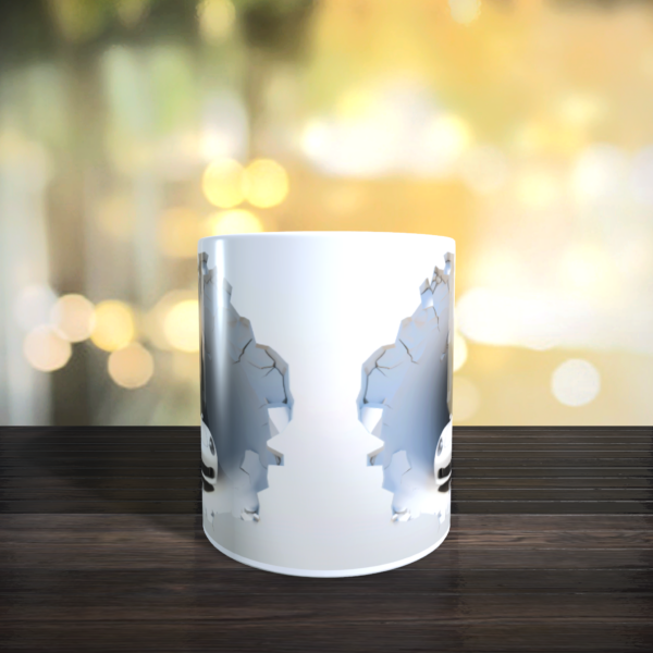 3D White Sports Car in Hole in the Wall Mug Cup 11oz Funny Birthday Gift 11oz - product image 5