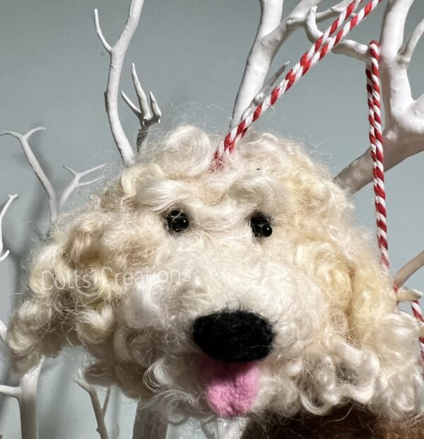 Bespoke needle felted dog bauble/hanging decoration - main product image
