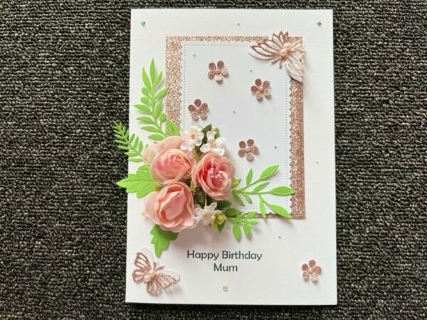 Luxury Personalised Handmade Birthday Card, Luxury 3D Flower with Box C069 - product image 2