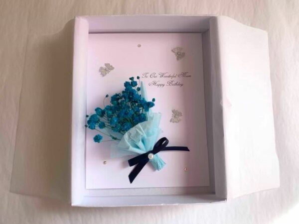 Luxury Personalised Handmade Birthday Card, Mini Dried Flower Bouquet Card with Box C011 - product image 4