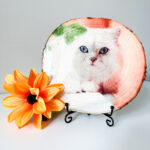 Personalised Large round photo on wood with glossy resin finish