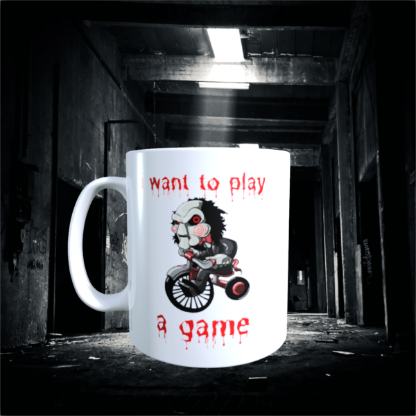 Jigsaw Horror Movie Film Character Billy the Puppet Coffee Tea Gift Mug cup 11oz - product image 3