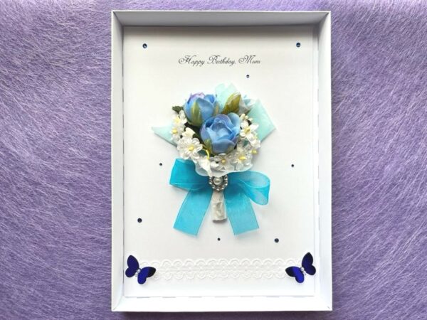 Luxury Personalised Handmade Birthday Card, 3D Flower Birthday Card with Box C072 - product image 2