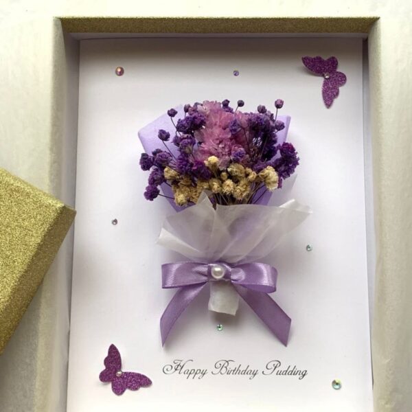 Luxury Personalised 3D Preserved Flower Card, Handmade Birthday Card, C036 - product image 6
