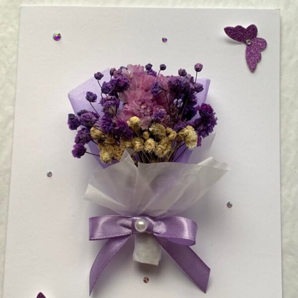 Luxury Personalised 3D Preserved Flower Card, Handmade Birthday Card, C036 - product image 2