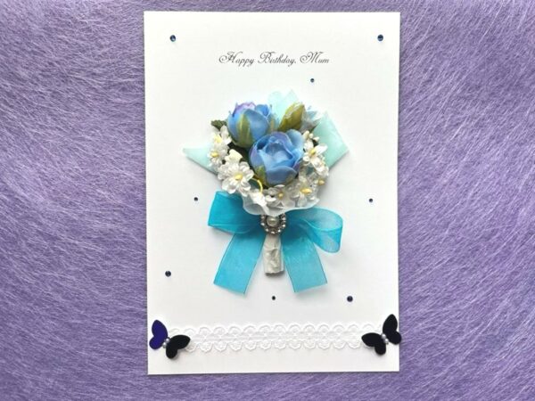 Luxury Personalised Handmade Birthday Card, 3D Flower Birthday Card with Box C072 - product image 4