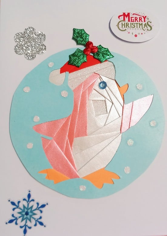 Cute Penguin Christmas card. - main product image