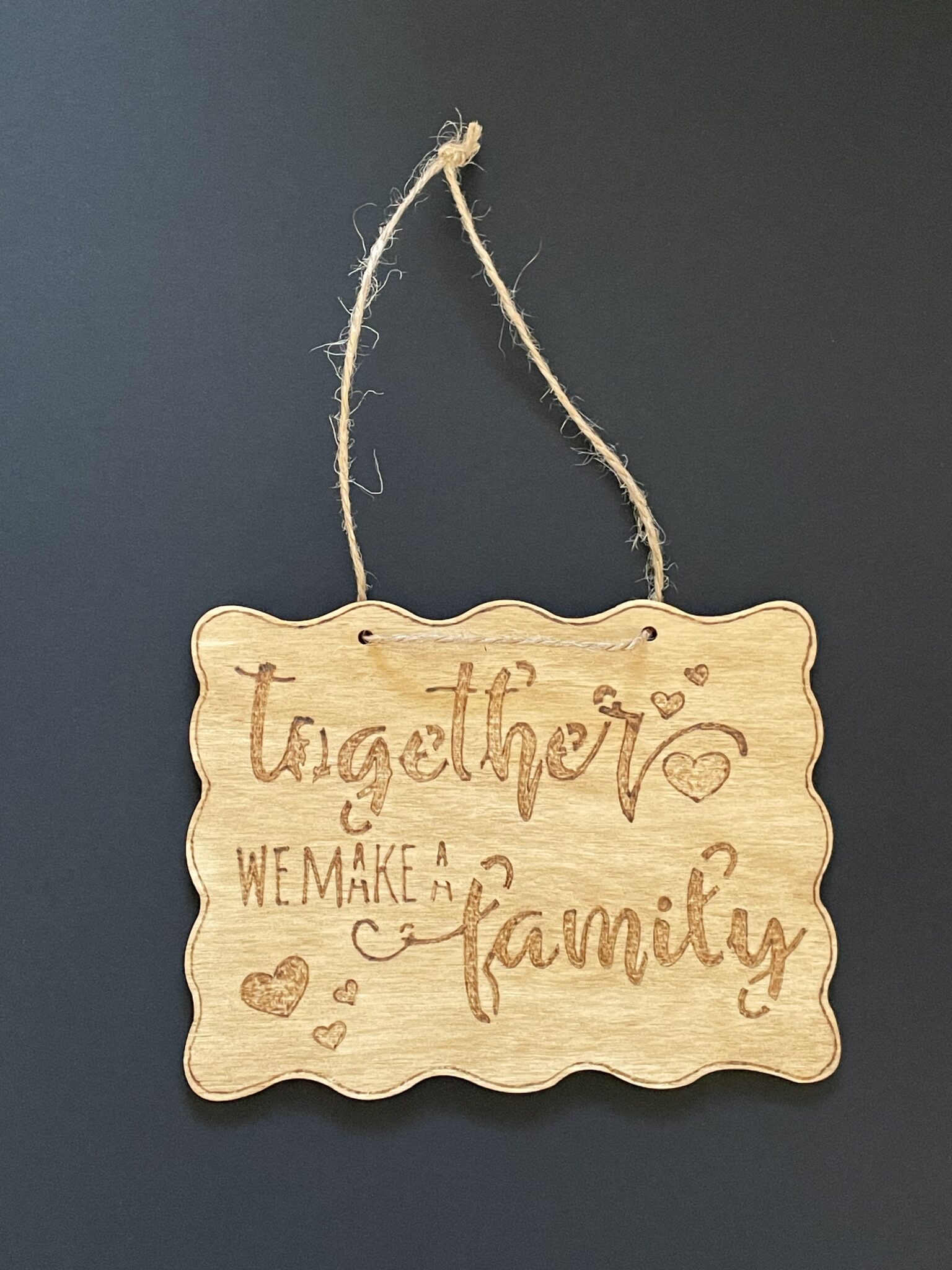 Small wooden hanging plaques - main product image