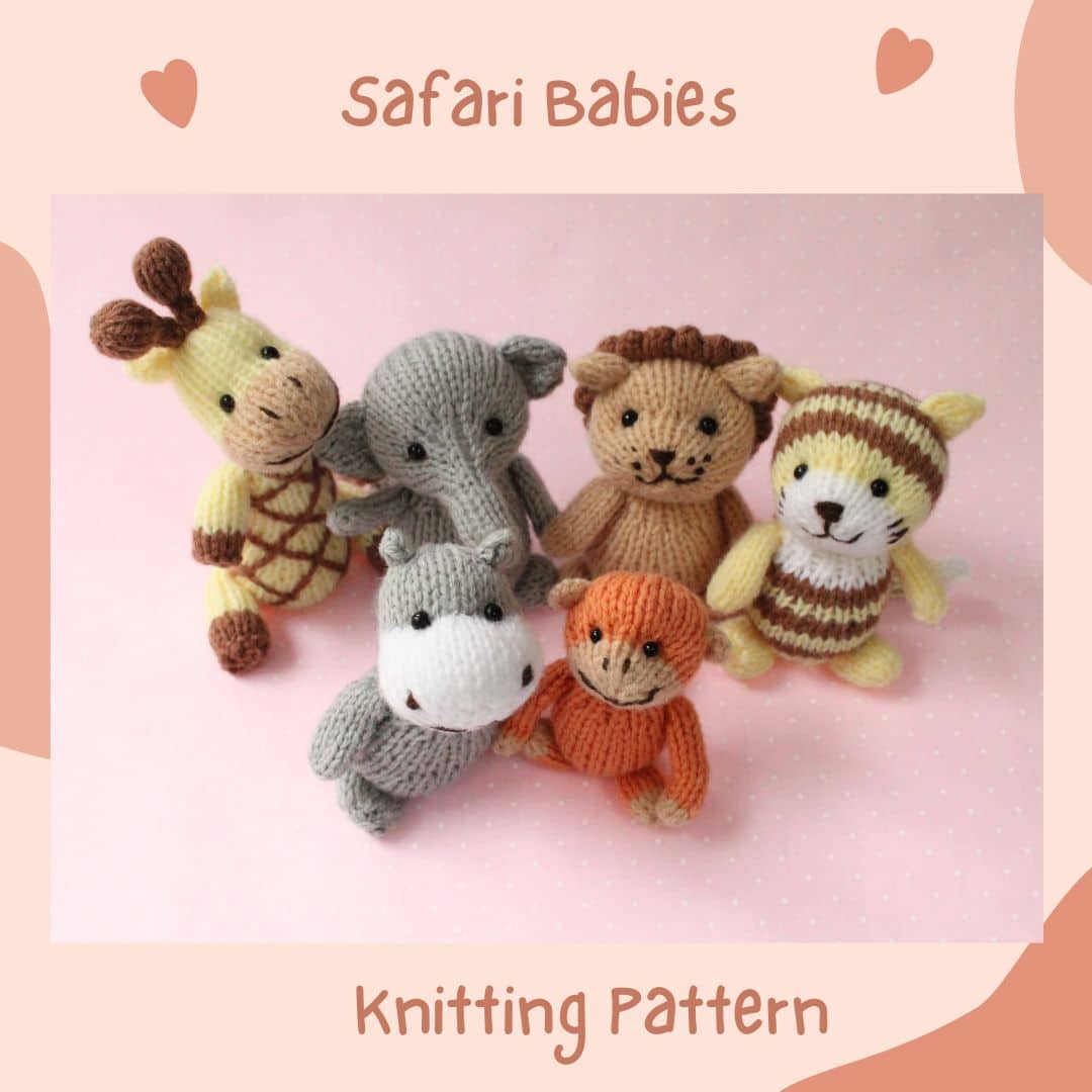 Safari Babies Knitting Pattern - main product image