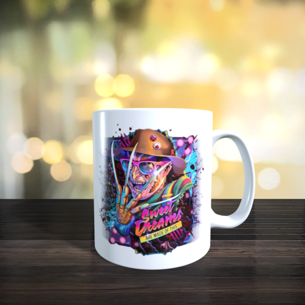 Freddy Halloween sweet dreams retro ceramic tea coffee mug cup 11oz - main product image