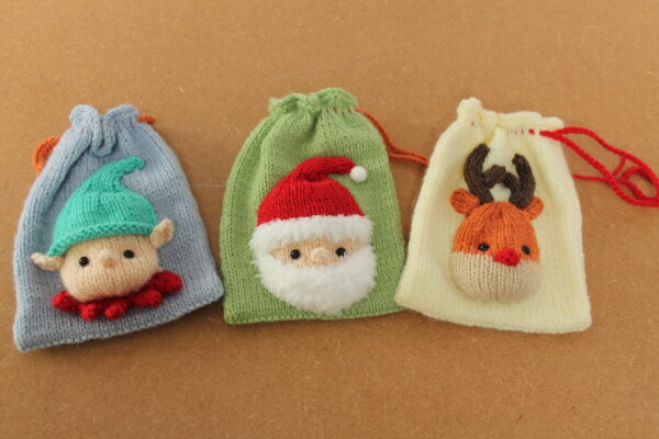 Christmas Mini Gift Bags – knitting pattern - product image 2