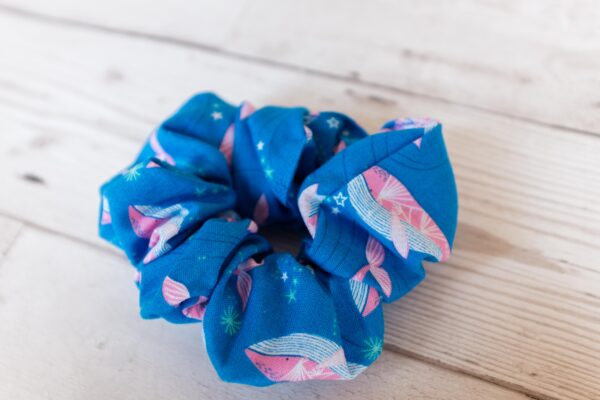 Blue and Pink Whale Scrunchie - main product image