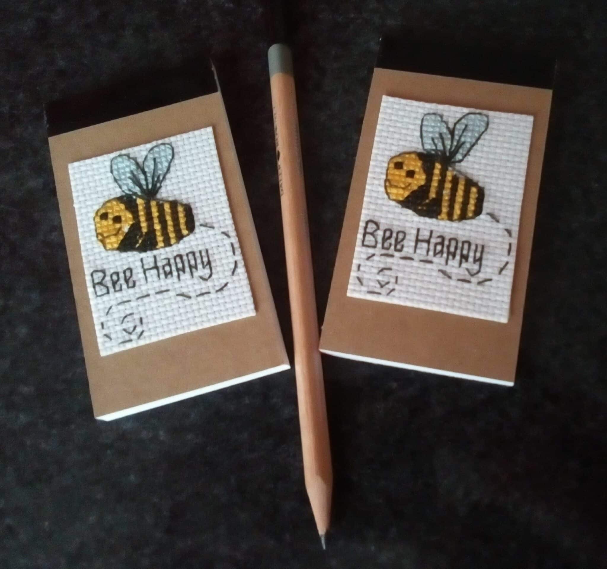 Bee Happy Notebook, Mini Notepad, Bee Gift, Bee Lover Gift - main product image