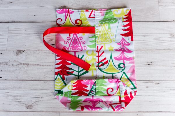 Handmade Fabric Christmas Gift Bag Trees modern - product image 5