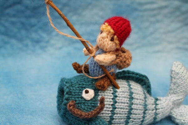 Boy on a Carp Knitting Pattern - product image 4