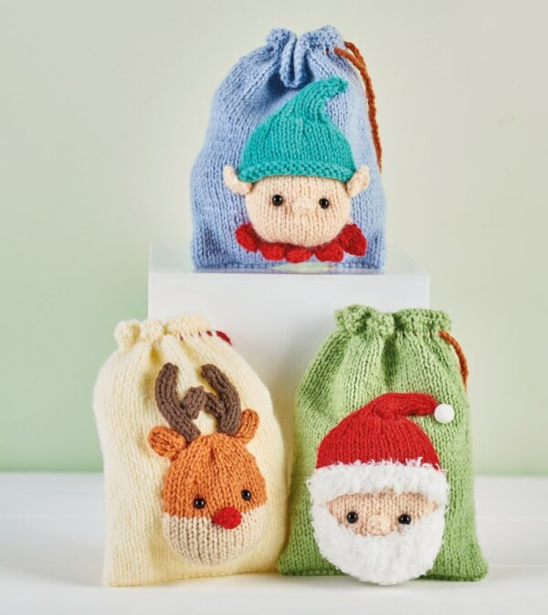 Christmas Mini Gift Bags – knitting pattern - product image 3