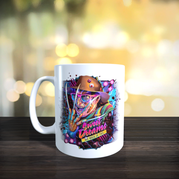 Freddy Halloween sweet dreams retro ceramic tea coffee mug cup 11oz - product image 2