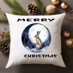Winter Hare Christmas Cushion Cover