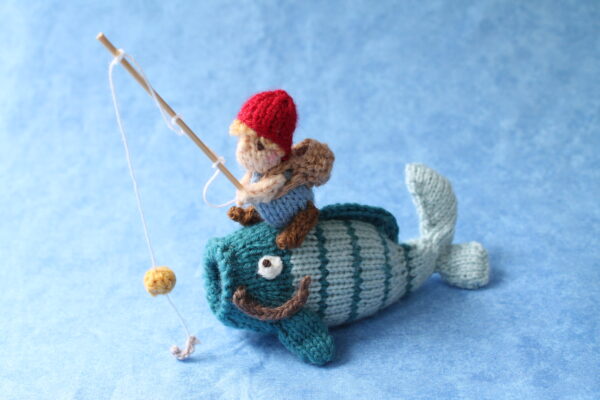 Boy on a Carp Knitting Pattern - main product image