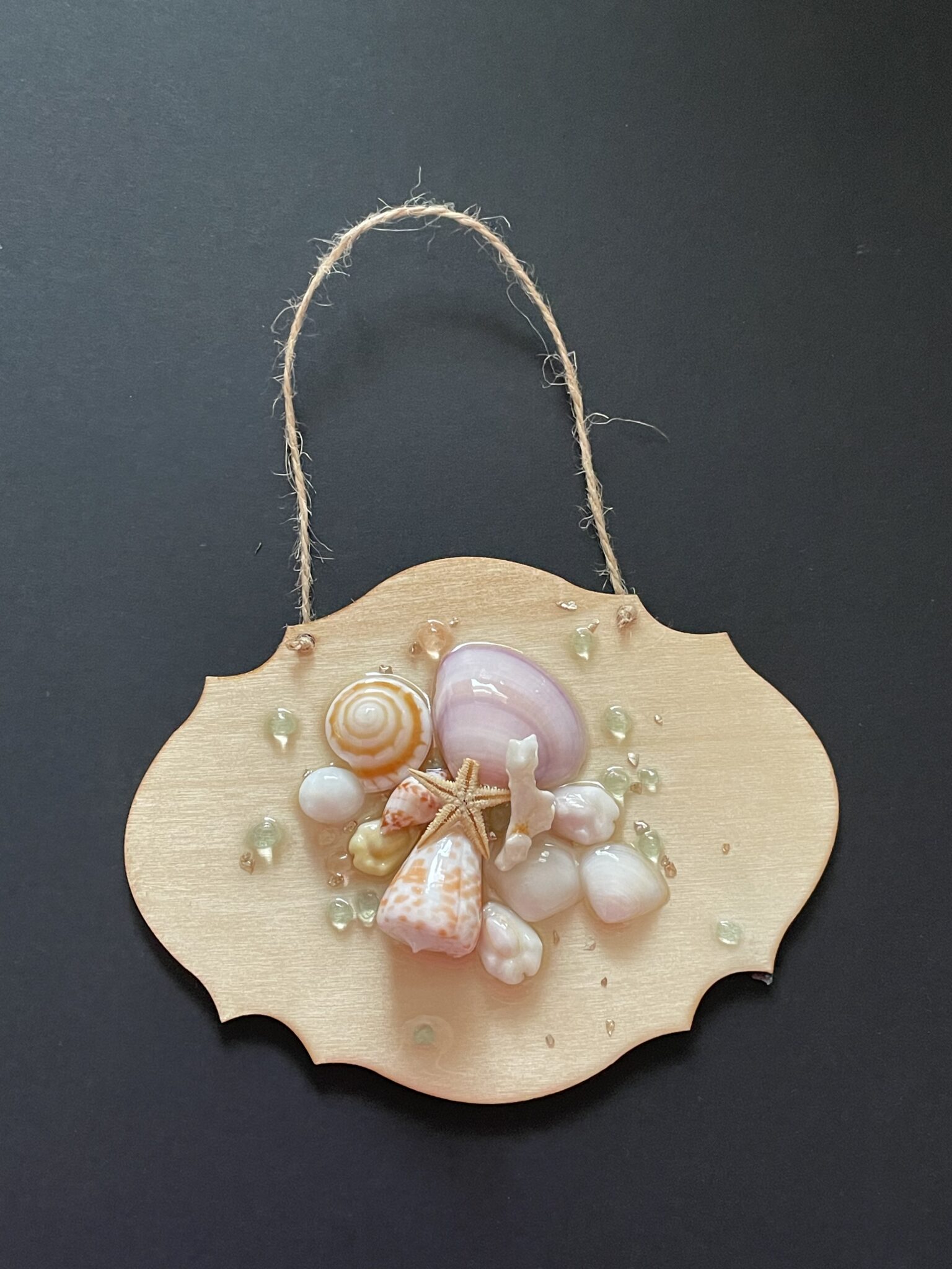 Beautiful handmade shell wall hanging - main product image