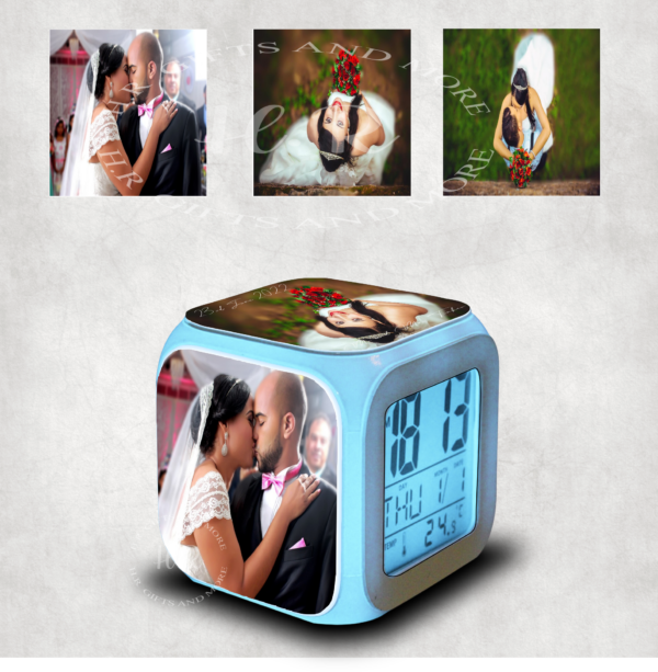 Personalised Photo Colour Changing Alarm Clock - product image 2