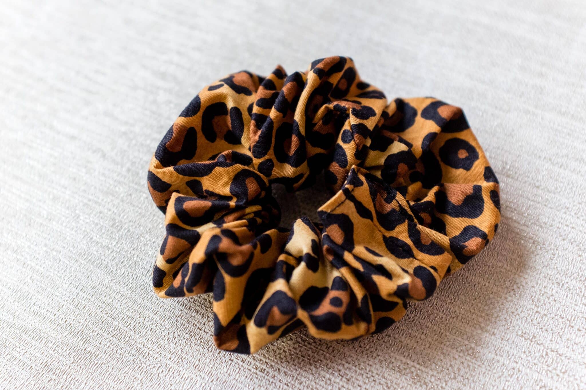 Leopard print scrunchie big cat print - main product image