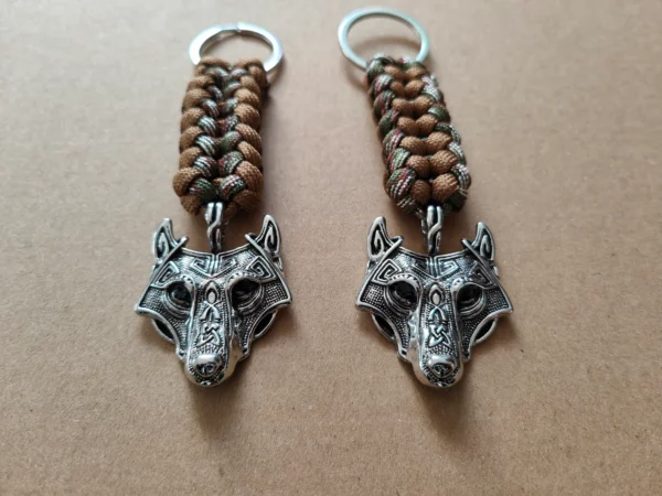 Silver Wolf Head Sanctified Knot Keyring - product image 3