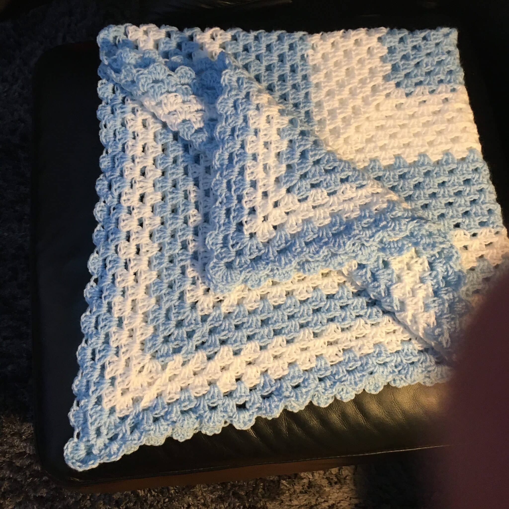 Blue and White Bespoke Baby Blankets - main product image