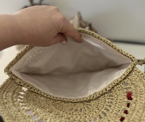 Raffia crochet clutch bag - product image 3