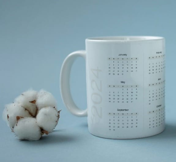 2024 Calendar Ceramic Mug – Plan Your Year in Style | New Year Planner | office - product image 2