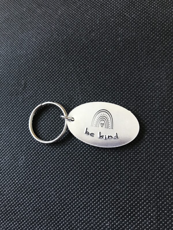 Hand Stamped alloy keyring - main product image