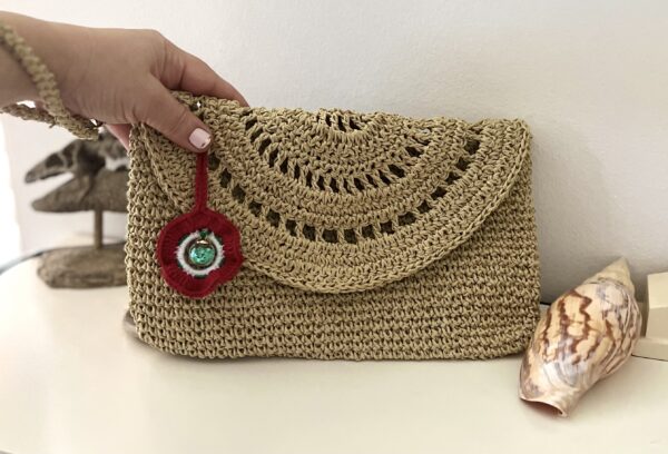 Raffia crochet clutch bag - product image 2